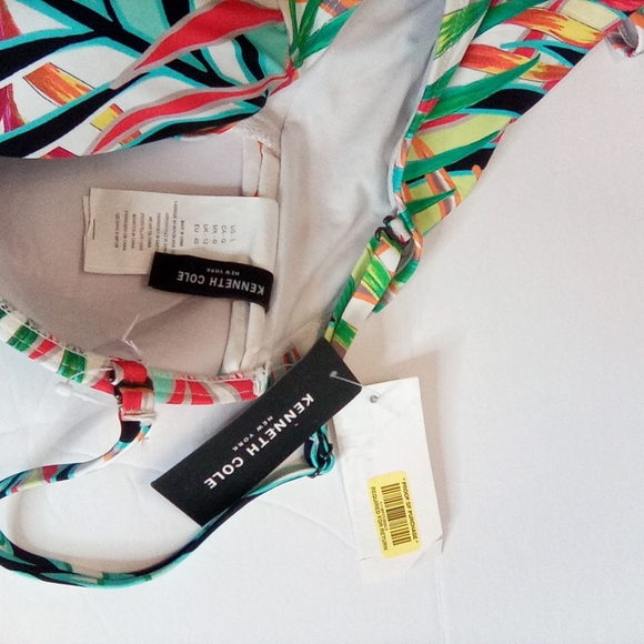 Kenneth Cole Women's Tropical Multicolor One Piece Swimsuit, Sz.Large - Picture 8 of 15